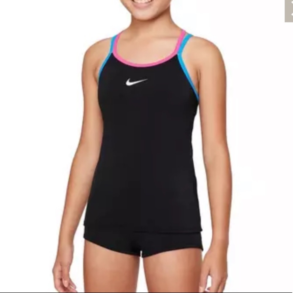 Nike Big Girls' Essential T-Crossback Tankini Set